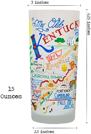 Catstudio Kentucky İçme Bardağı | Buzlu Bir Bardağa Basılmış Coğrafyadan İlham Alan Sanat Eserleri