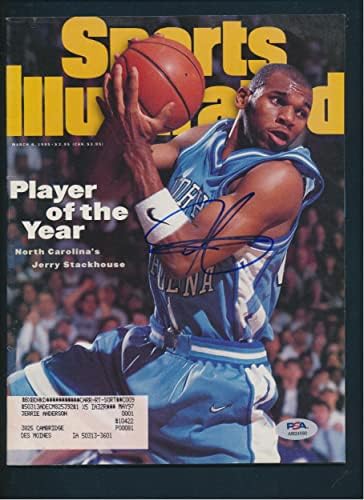 Jerry Stackhouse İmzalı Sports Illustrated İmzalı PSA / DNA AM24598 - İmzalı NBA Dergileri