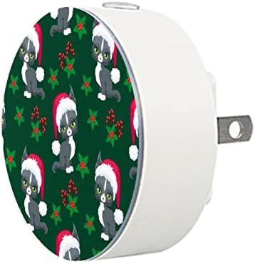 2 Paket Plug-in Gece Lambası LED Gece Lambası Alacakaranlıktan Şafağa Sensörü Çocuk Odası, Kreş, Mutfak, Koridor Noel Güzellik Kedi