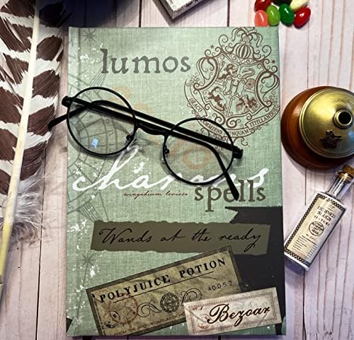 CON * QUEST Conquest Dergileri Harry Potter Büyüleri ve Tılsımları Çizgili Dergi, 200 Sayfa, Düz Ciltleme, Şerit Yer İmi, 120 GSM Krem