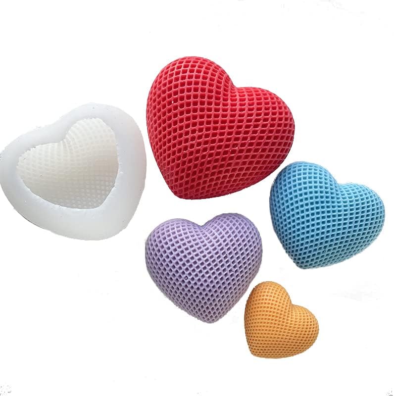 Yeni 3D Dokuma Aşk Silikon kalıp Aşk Kalp Mousse Kek Kalp Şeklinde Aromaterapi Mum Kalıp Çikolata Pişirme Kalıp Kalıpları (1 inç)