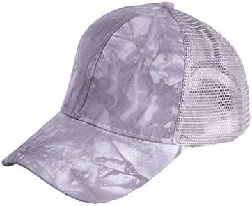 Tantısy Kravat boya Ayarlanabilir Vizör Kadın Erkek beyzbol şapkası Moda At Kuyruğu Dağınık Topuz Düz Kamyon Şoförü güneş şapkası Snapback