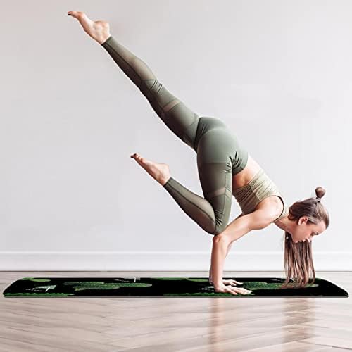 6mm Ekstra Kalın Yoga Mat, Geometrik Kaktüs Baskı Çevre Dostu TPE egzersiz matları Pilates Mat Yoga, Egzersiz, Çekirdek Fitness ve
