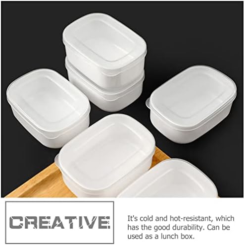 Hemoton Mini Buzdolabı Bento salata kabı 4 Adet Buzdolabı Gıda saklama kapları Şeffaf Gıda saklama kutusu Gıda için Küçük Bento Kutuları