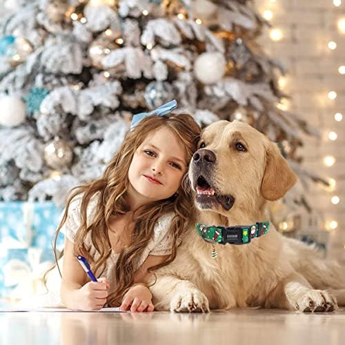 2 Paket Noel Köpek Tasması, Noel Baba ve Noel Ağacı Desenli Köpek Noel Tasmaları Noel için Köpek Tasması Küçük Orta Büyük Köpekler