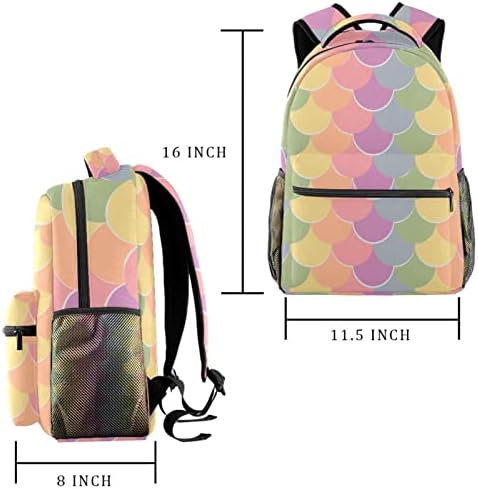 Sırt çantası Sırt Çantası okul çantası Seyahat Rahat Sırt Çantası Kadınlar için Genç Kız Erkek, Balık Terazi Deniz
