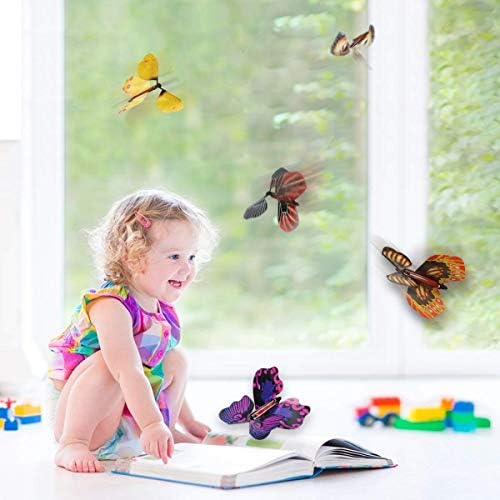 BFY Sihirli Uçan Kelebek Wind Up Oyuncaklar için Kart, Gag Hediyeler Çocuklar için Büyük Sürpriz Renkli Kelebek Kitap Tebrik Kartı