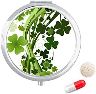 Yonca Ağacı İrlanda Aziz Patrick Günü Hap Durumda Cep tıbbi saklama kutusu Konteyner Dağıtıcı