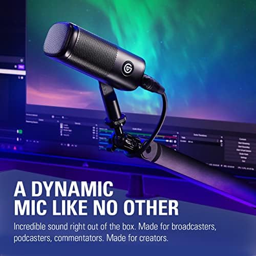 Elgato Dalga DX Dinamik XLR Mikrofon ve XLR Mikrofon Kablosu Korumalı Mikrofon Kablosu, 10ft / 3m ve Dalga Mikrofon Kolu Premium Yayın