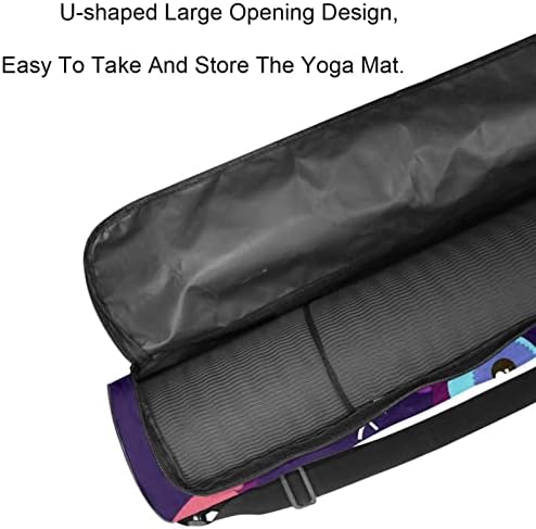Baykuş Koyu Renk Yoga Mat Taşıma Çantası Omuz Askısı ile Yoga Mat Çantası Spor Çanta Plaj Çantası