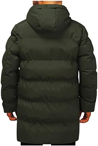 XXBR Tunik Aşağı Ceketler Mens için, Kış Pamuk-yastıklı sıcak tutan kaban Orta uzunlukta Uzun Palto Rüzgar Geçirmez Kapüşonlu Giyim