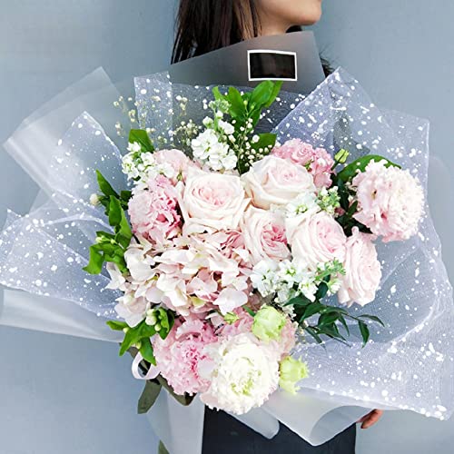 Oakbud 1 Rulo Çiçek Sarma Örgü Kağıt Kar Nokta İplik Çiçek Buketi Hediye Paketleme Kağıt Zanaat Net Kağıt Çiçekçi Malzemeleri Düğün