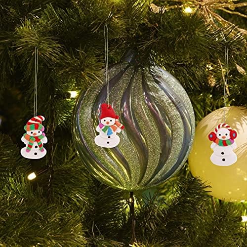 NUOBESTY Noel Baba Süsler 3 adet Kardan Adam Reçine Süsler Noel Advent Takvimi Ağacı Süsler Noel Ağacı Dekorasyon Tatil askı süsleri
