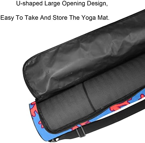 Yoga Mat Çantası, Renkli Deniz Mercan Desen Egzersiz Yoga matı Taşıyıcı Tam Zip Yoga Mat Taşıma Çantası Ayarlanabilir Kayış ile Kadınlar