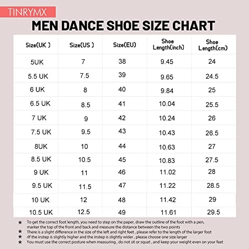 TİNRYMX Erkekler Latin Dans Ayakkabıları Dantel-up Standart Balo Salonu Modern Tango Salsa Uygulama Sosyal Dans Ayakkabıları, Model-LHD401