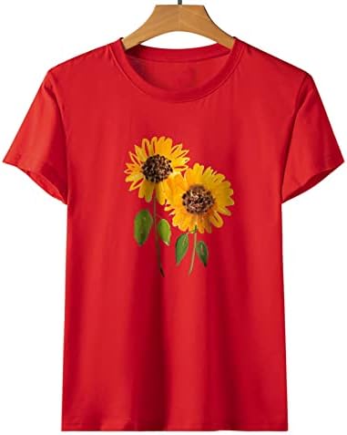 Bluz Gömlek Kadınlar için Sonbahar Yaz Kısa Kollu 2023 Elbise Moda Pamuk Crewneck Grafik Üst 08 08