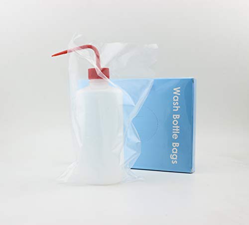 BİSİBİTA2 Dövme Yıkama şişe çantaları Tek Kullanımlık sıkılabilir şişe Kapak Kollu 250 adet (Şeffaf)