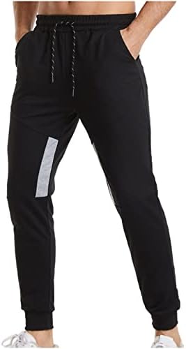 Erkek Jogger Sweatpant Artı Boyutu Moda Patchwork Cepler İpli kalem pantolon Spor Spor günlük pantolon