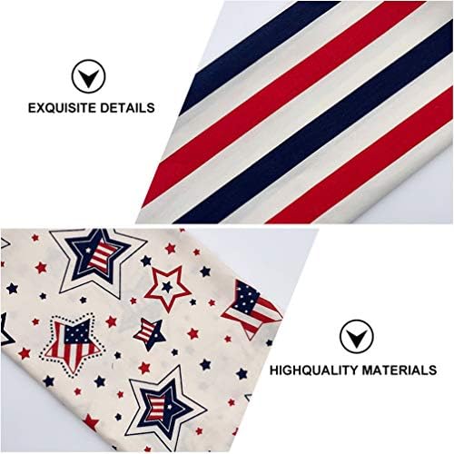 Amerikan Bayrağı Pamuklu Kumaş Patchwork: 7 adet Kapitone Bağımsızlık Çizgili ABD Bayrağı Dikiş Kumaş Vatansever Dekorasyon DIY Elbise