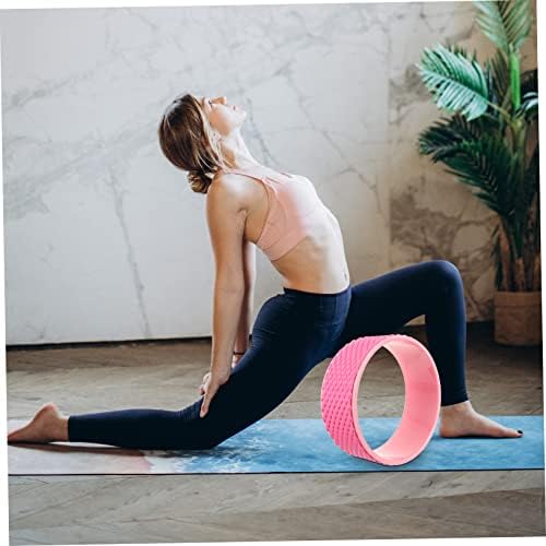 INOOMP 2 adet yoga silindiri Yoga Ekipmanları Spor Malzemeleri Yoga Halkaları yoga tekerleği Aksesuarları Abs Genişletmek Pembe 3D