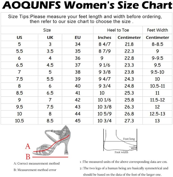 AOQUNFS Kadın Latin Balo Salonu Dans Ayakkabıları Modern Salsa Uygulama Dans Ayakkabıları, Model YCL275