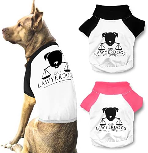 Kulübü Lawyerdogs T Gömlek Beyzbol Köpek Gömlek, Pet Hayır Kurumları Giyim, Komik Köpek Kostüm (X-Küçük, Siyah)