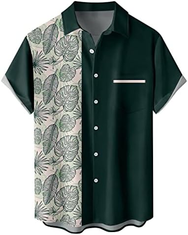 Hawaii Gömlek Erkekler için, baskı Erkek Casual Kısa Kollu Düğme Aşağı Gömlek Çiçek Aloha Plaj Gömlek Erkek Meksika Gömlek