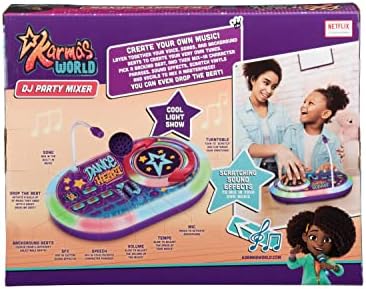 eKıds Karmas Dünya DJ Parti Mikser Turntable Oyuncak Dahili Mikrofon ile Çocuklar için, hayranları için Karmas Dünya Oyuncaklar Kızlar