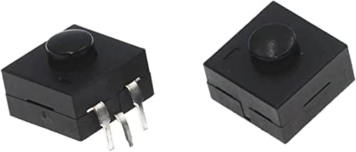 Berrysun Mikro Anahtarı 100 ADET D C 30V 1A 3pin Siyah Mini basmalı düğme anahtarı elektrikli fener 3P Kavisli 2 1 Kapalı El Feneri