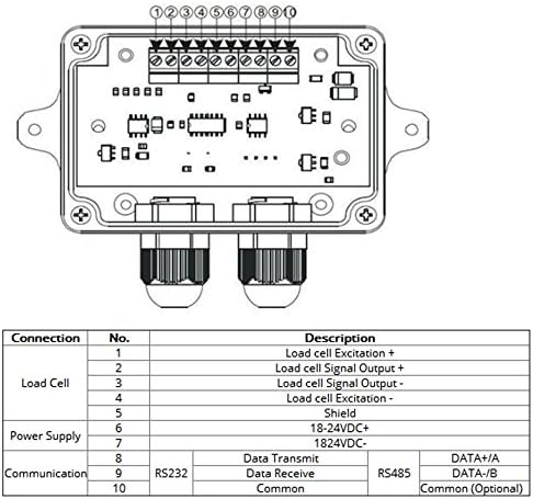 CGOLDENWALL RW-ST01D dijital Yük yük sensörü Dönüştürücü Amplifikatör Verici RS232 / RS485 (Arayüz: RS485)