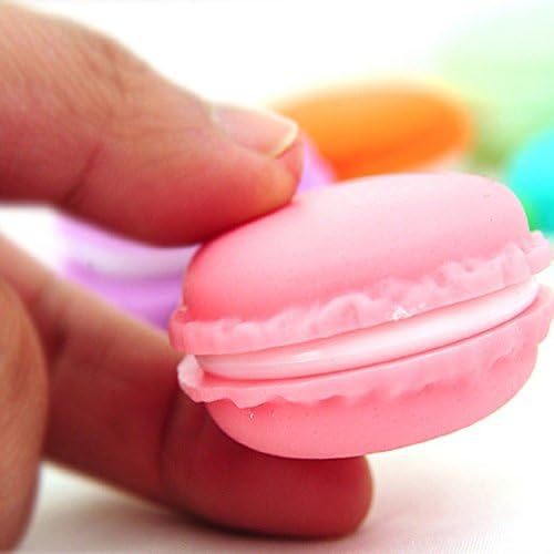 yueton Paketi 6 Renkli Mini Macaron Şekli Saklama Kutusu Şeker Takı Organizatör Hap Durumda Konteyner
