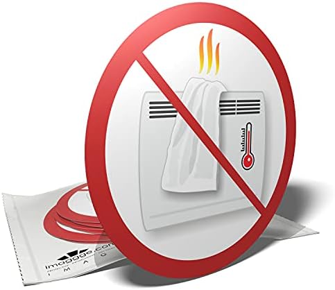 imaggge.com 6 Uyarı radyatör ısıtma çıkartmaları-İşareti Kapatmayın-Yangın önleme-3,7 inç