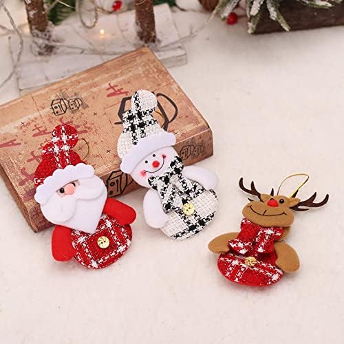 NEARTİME 1 PCS noel klasik karakter kolye Noel ağacı ve Noel kardan adam dekorasyon yaratıcı noel hediye sarkan ışıkları için antre
