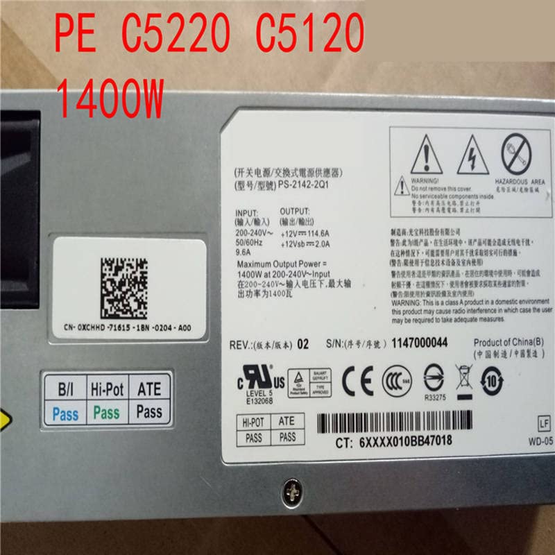 ORTA PSU PE C5220 C5120 1400W Güç Kaynağı XWV7K PS-2142-2Q1 XCHHD