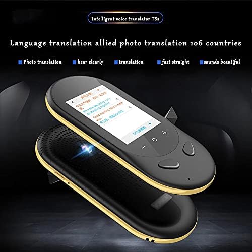 MJWDP T8S Taşınabilir Ses Tercüman El Tercüman İki Yönlü Gerçek zamanlı Çeviri Dokunmatik Ekran 106 Dil Çevirmeni (Renk: Gri)