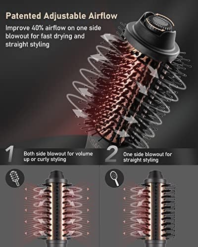 TOSAGE Saç Kurutma Makinesi Fırçası, Fön Makinesi Fırçası-Uzak Kızılötesi ısı ve Negatif İyon Fön Makinesi Fırçası, Fön için Geliştirilmiş