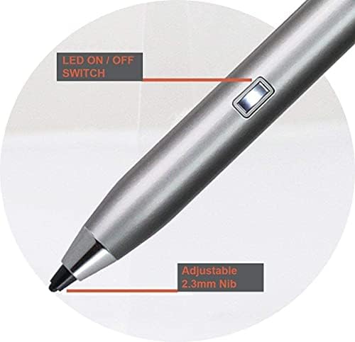 Broonel Gümüş Güzel Nokta Dijital aktif iğneli kalem ile Uyumlu ASUS ZenBook Flip 15 UX563 15.6 Dizüstü Bilgisayar