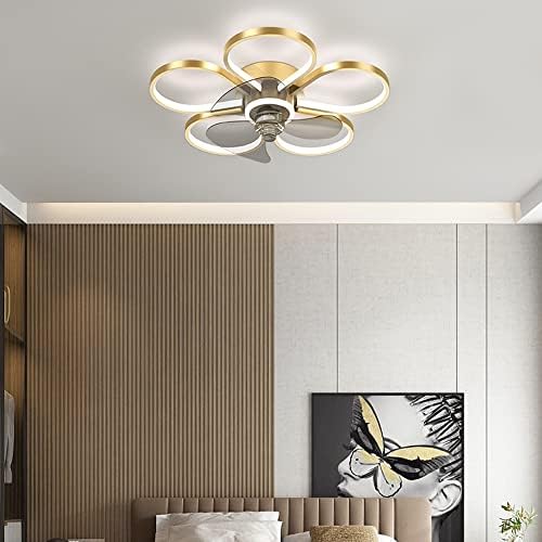 DLSıxYı Modern Fan ışık İskandinav LED Minimalist salon tavan lambası görünmez yatak odası restoran invertör aydınlatma elektrikli