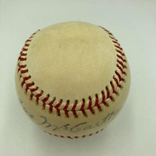 Güzel Joe Mccarthy Tek İmzalı Amerikan Beyzbol Ligi JSA COA İmzalı Beyzbol Topları