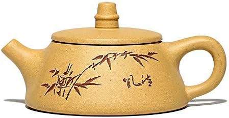 LİANXİAO çay seti 145 ML Mor Kil Yixing Demlik Tüm El Yapımı Oyma Bambu su ısıtıcısı Göndermek Hediye Kutusu çay seti
