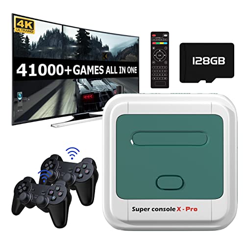 Kinhank Retro Video Oyun Konsolları, Süper Konsol X Pro Dahili 41.000 + Oyun,PS1/PSP/MAME vb Emülatörleriyle Uyumlu,4K TV HD/AV Çıkışı