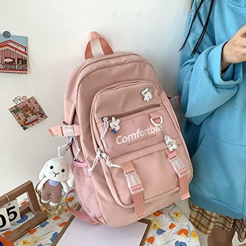 SPORTBANG Okul gençler için sırt çantası Kızlar Orta Okul Öğrenci Seyahat Pembe Laptop Sırt Çantası Kore Sevimli Estetik Sırt Çantası