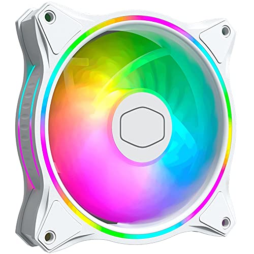 MXIAOXIA MF120 Beyaz Baskı Kasa Fanı 120mm Çift Döngü 5V Adreslenebilir RGB Aydınlatma CPU Soğutma PWM Fan Sessiz
