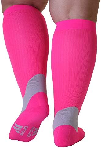 Mojo varis çorabı Unisex Geniş Buzağı varis çorabı, Artı Boyutu varis çorabı (20-30mmHg) varisli Damarlar için, Geniş Buzağı varis