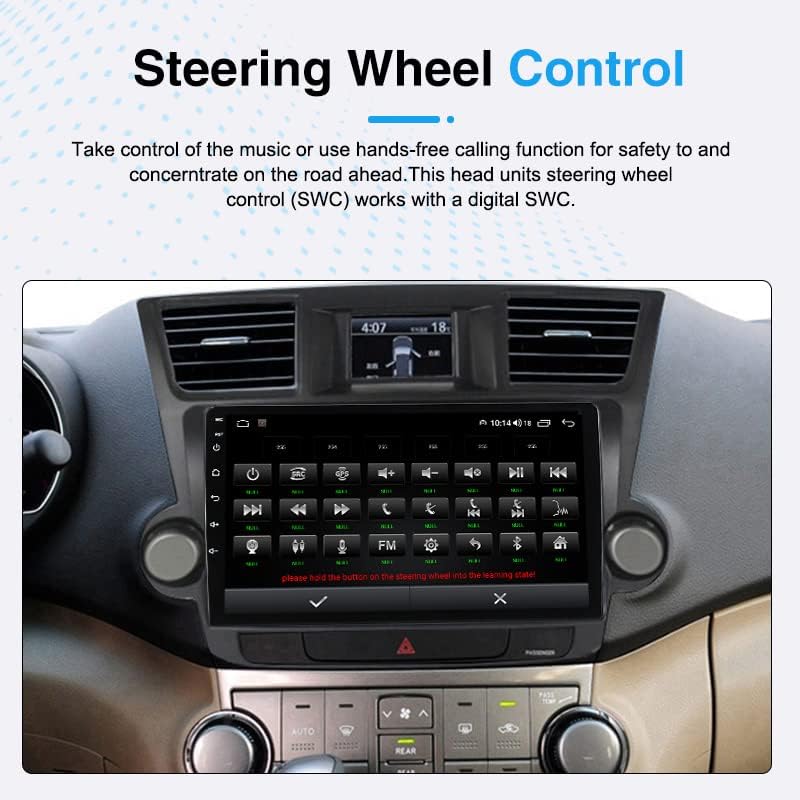 Araba Radyo Stereo Toyota Highlander 2008-2013 için, Biorunn 10.1 İnç Octa Çekirdek Araba GPS Navi Kablosuz Carplay Android Otomatik