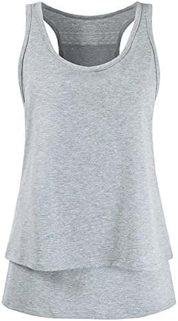 Kadın Analık Hemşirelik Üst Wrap Çift Katmanlı Kolsuz Bluz T-shirt Elbise Emzirme Tank Top Tee Gömlek