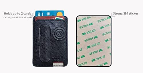 Telefon Cüzdan Sopa Standı ve RFID Engelleme ile Suni Deriden Yapılmış Kredi Kartları ve kimlik Kartı için İdeal Telefon Kartı Tutucu