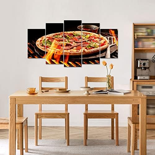 LyerArtork Gıda Tuval Duvar Sanatı İtalyan Pizza Resimleri Duvar Dekor Resim Tuval üzerine Baskı Modern Ev Mutfak Restoran Dekorasyon