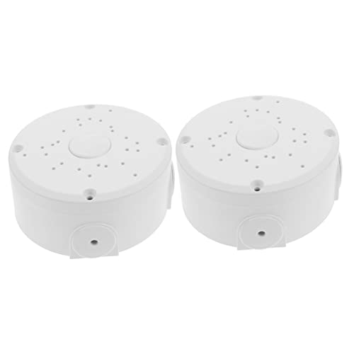Abaodam kamera yatağı 2 adet Kutu Yarım Küre Gizli Kutu Kamerası Standı Bağlantı Kutusu Plastik Beyaz Uzatma Kablosu Açık