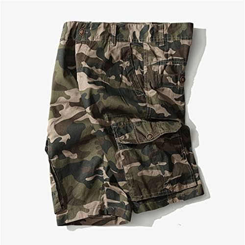 Maiyifu-GJ Erkekler Camo Pamuk Kargo Şort Kamuflaj Açık Çok Cepler Kısa Rahat Fit Hafif Askeri kısa pantolon